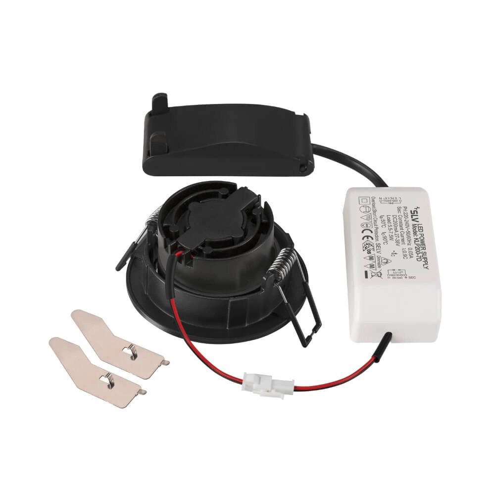 Ronde led spot New Tria 68 zwart - 3000K - 750lm - 38g SLV 4024163277778