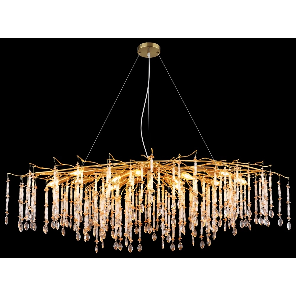 Hanglamp Gloria 150cm goud Globo 9007371572991