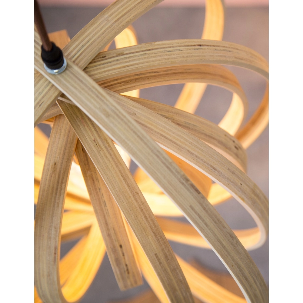 Moderne hanglamp Asco hout Ø 43cm Lyora 5212017424945