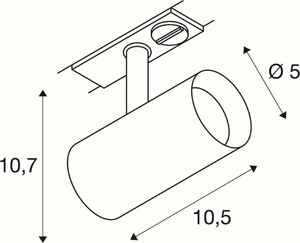Led railspot Noblo 1-fase - grijs -2000-3000K SLV 4024163276351