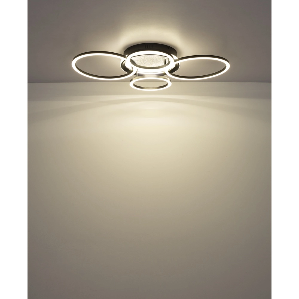 Design plafondlamp Alvis zwart Globo 9007371586363