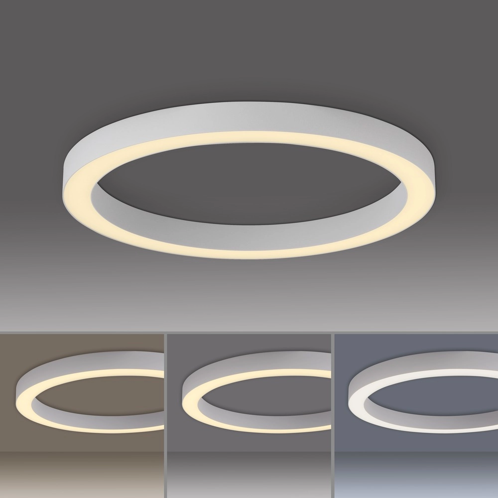 Strakke led plafondlamp Pure Lines Round Ø 50cm - wit Paul Neuhaus 4012248395806