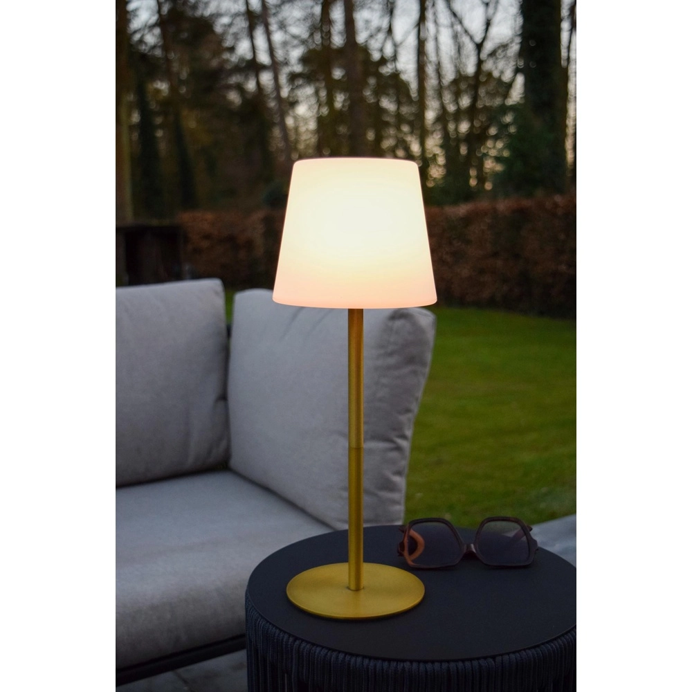 Oplaadbare tafellamp Tyon goud Lucide 5411212134738