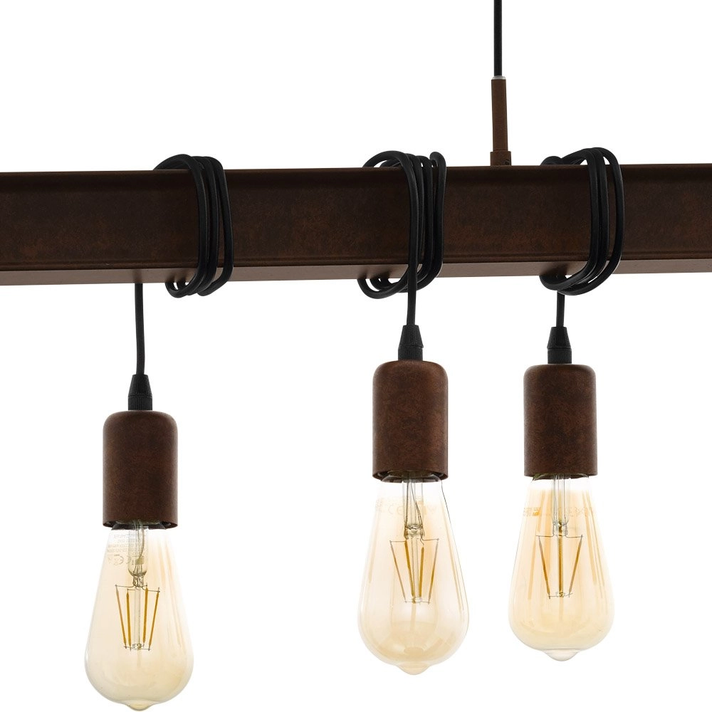Hanglamp Townshend 4 Roest Eglo 9002759498597