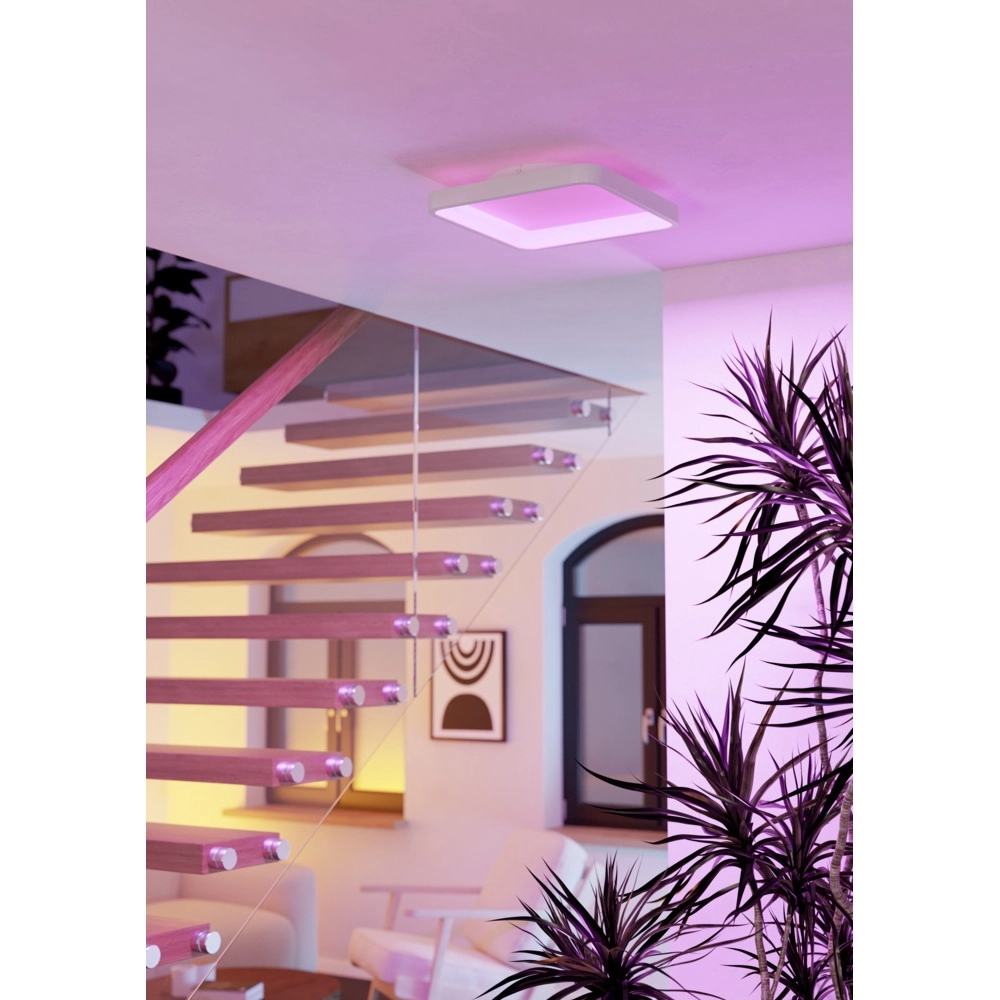 Vierkante plafondlamp Loretello-Z smart wit Eglo 9008606358236