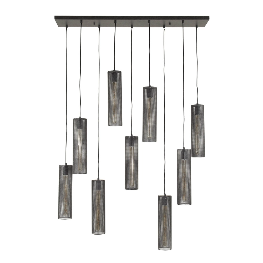 Tube hanglamp Tube 9-lichts - artic zwart Lyora 8716803511545