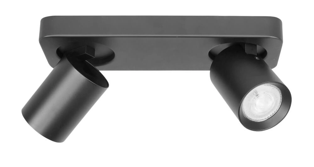 Dubbele opbouwspot Oliver mat zwart