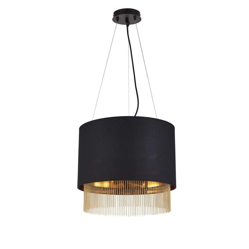 Zwarte hanglamp Fringe Ø 40cm Zwarte hanglamp Fringe Ø 40cm