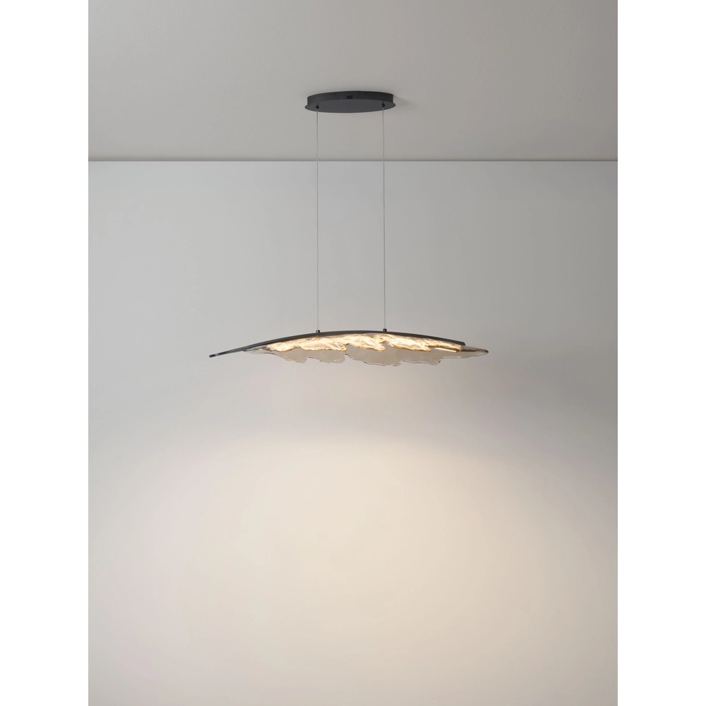 Design hanglamp Amado antraciet met mokka 104cm Lyora 5212063500273