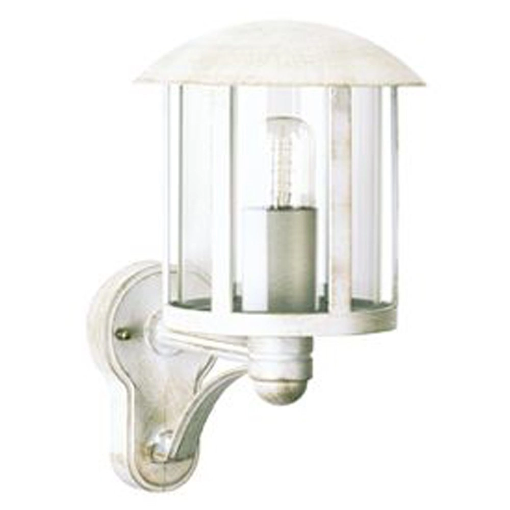 Witte wandlamp buiten Holli met goud