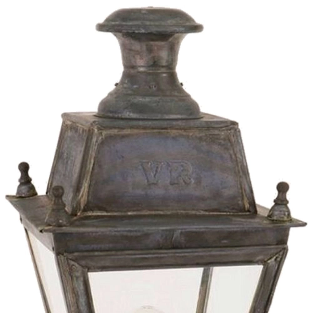 Landelijk buitenlamp Balmoral Short Pillar handgemaakt - antiek koper (ANT) Limehouse 8716803507081
