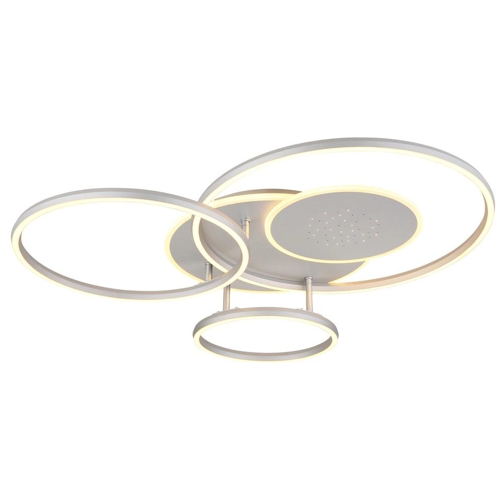 Moderne plafondlamp Johnson zilvergrijs 80,7cm Globo 9007371583553
