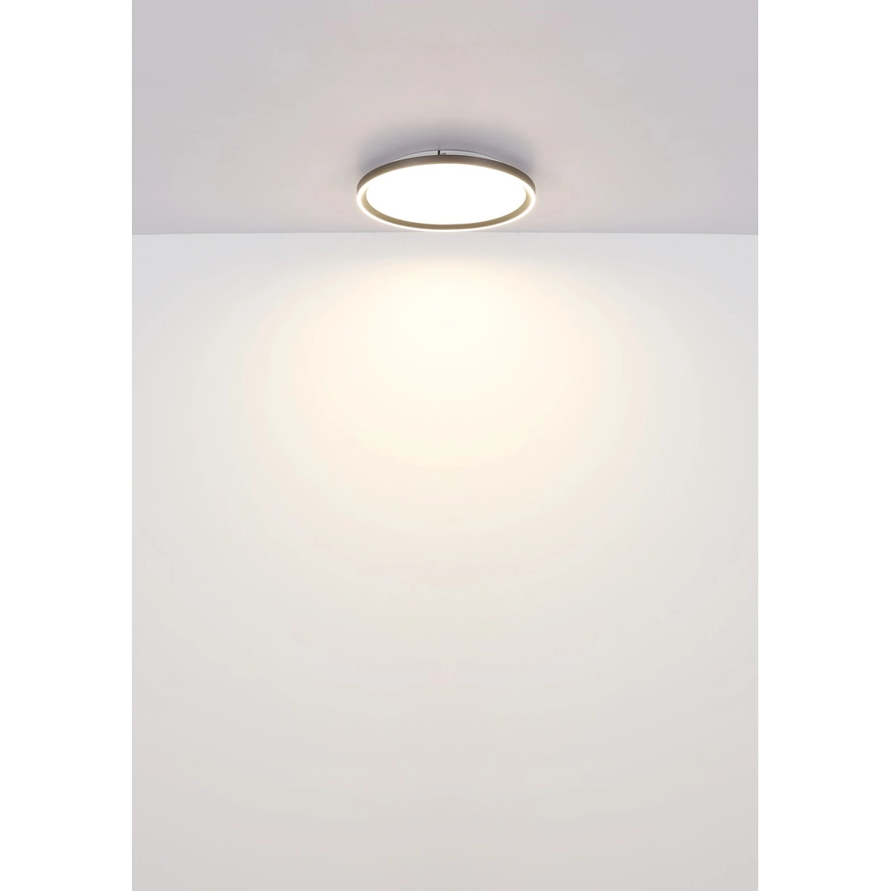 Strakke plafonniere Dublin Ø 40cm grijs Globo 9007371447084