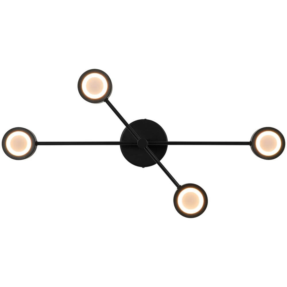 4-lichts plafondlamp Clyde design zwart Nordlux 5704924018442