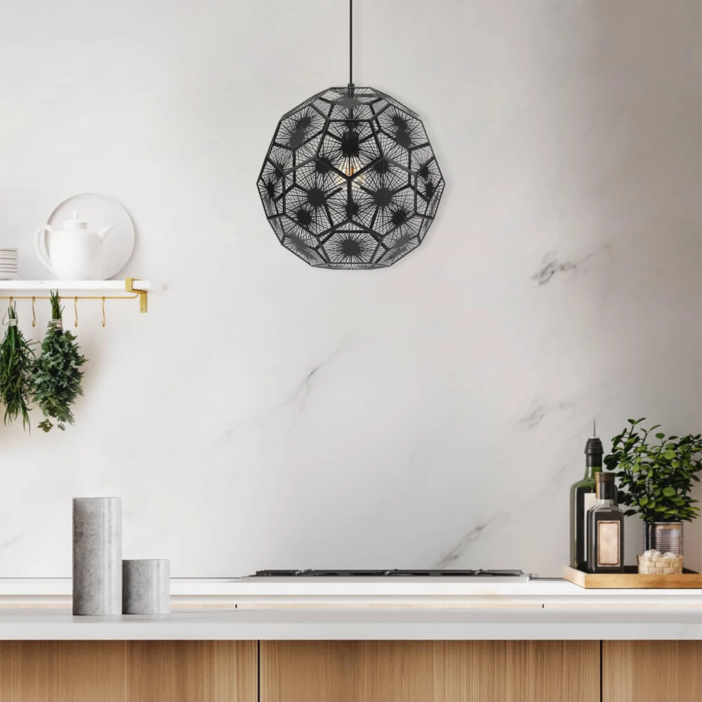 Zwarte hanglamp Skoura 1 Ø 50cm Stars of Light 9002759396190