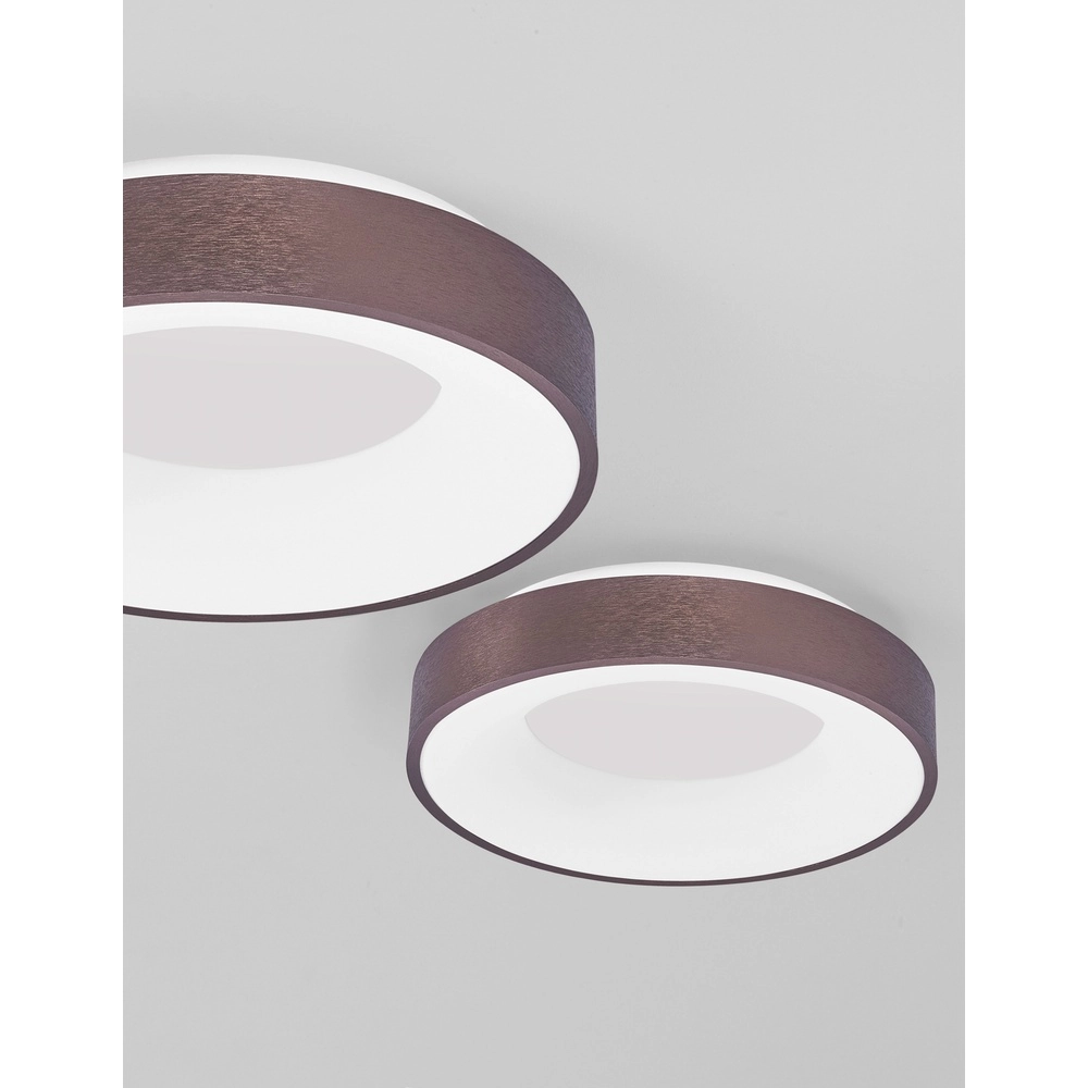 Plafondlamp Rando Thin koffie bruin Ø 38cm Lyora 5212017420053