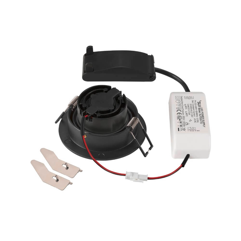 Ronde led spot New Tria 75 zwart - 3000K - 750lm - 38g SLV 4024163277631