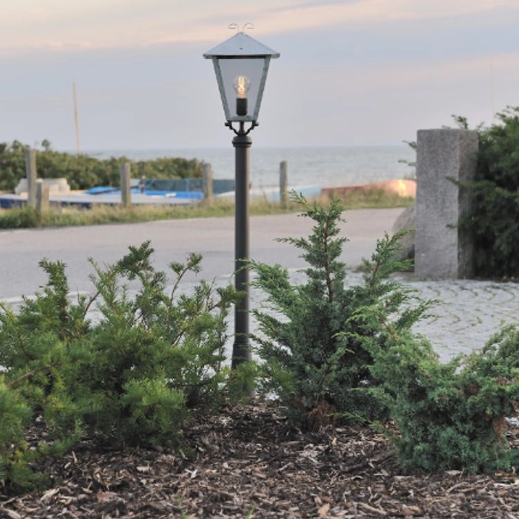 Landelijke tuinlamp Benu 128cm zwart met zinkgrijs KonstSmide 7318304363206