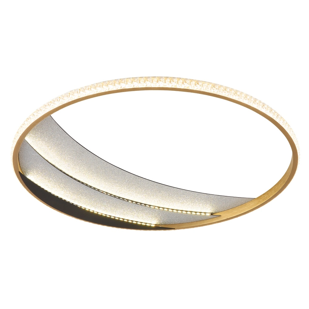 Unieke plafondlamp Constance zwart met goud Ø 52cm