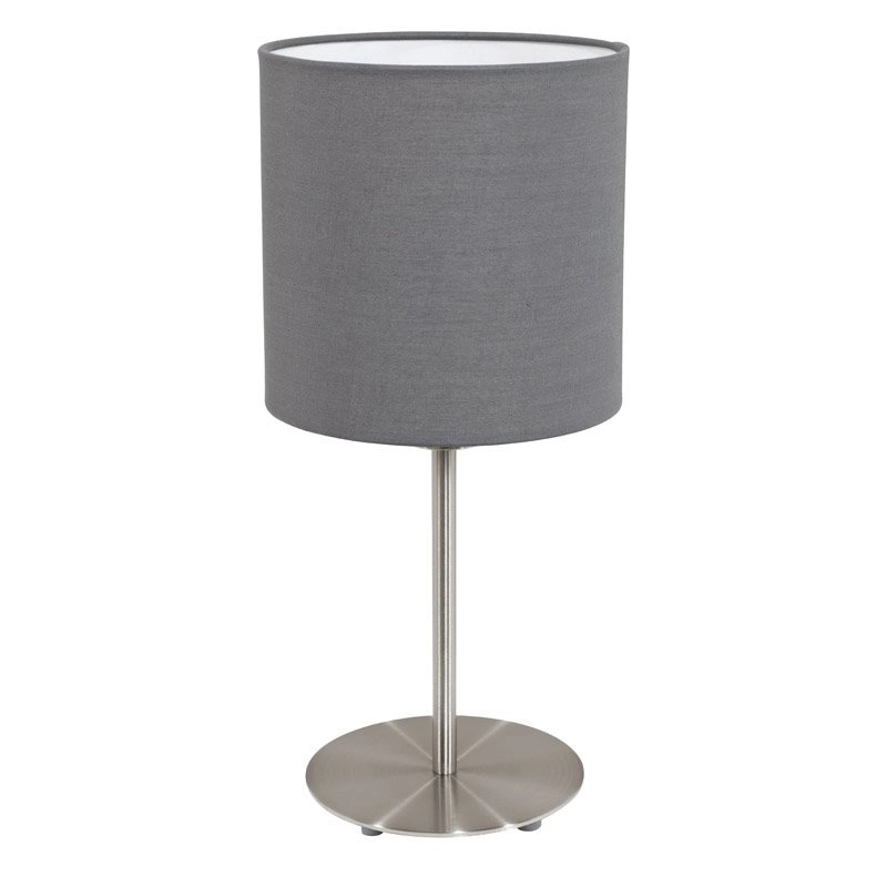 Tafellamp Pasteri 40cm grijs met mat chroom Tafellamp Pasteri 40cm grijs met mat chroom