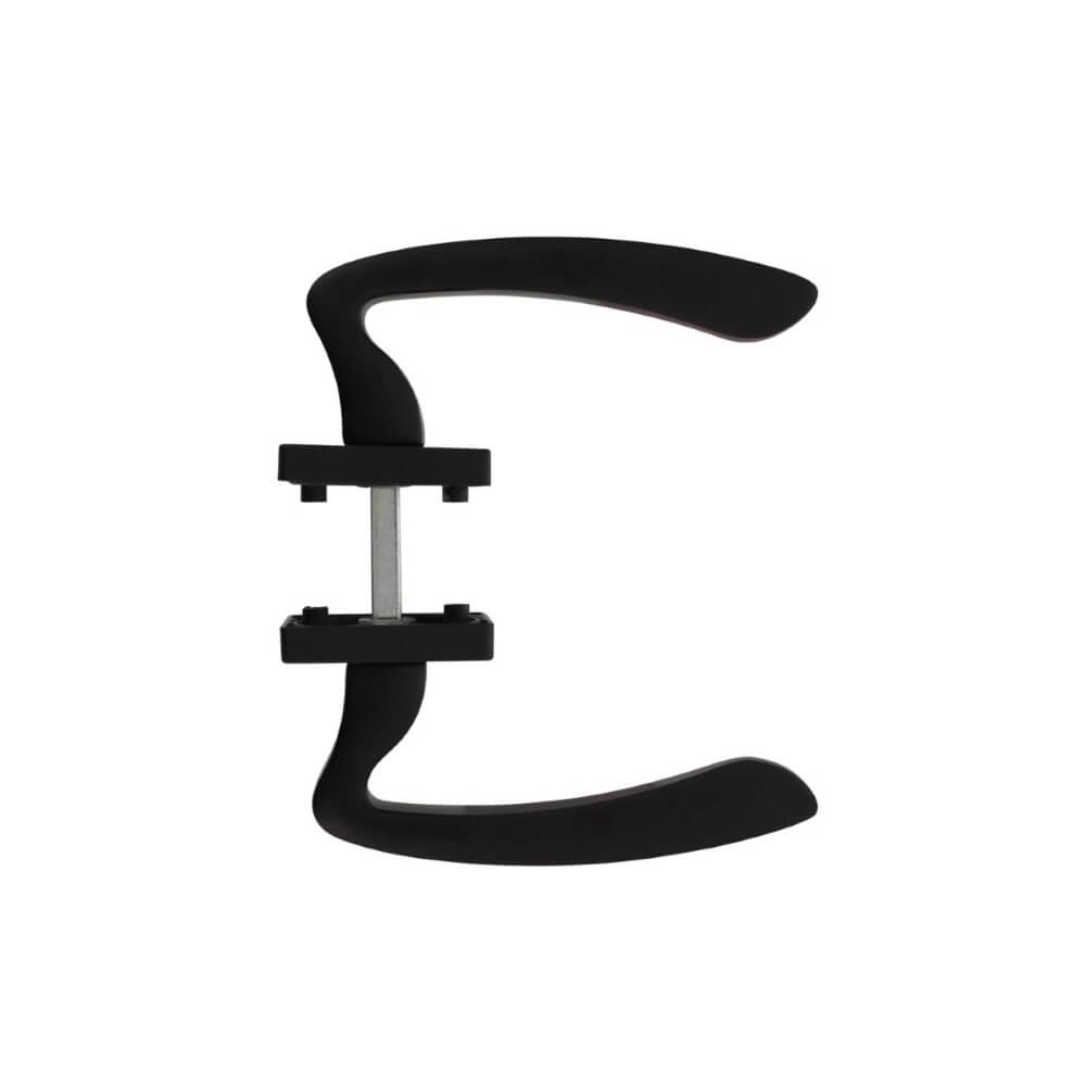 Deurklink Zeus vierkant rozet zwart Intersteel 8714186408698