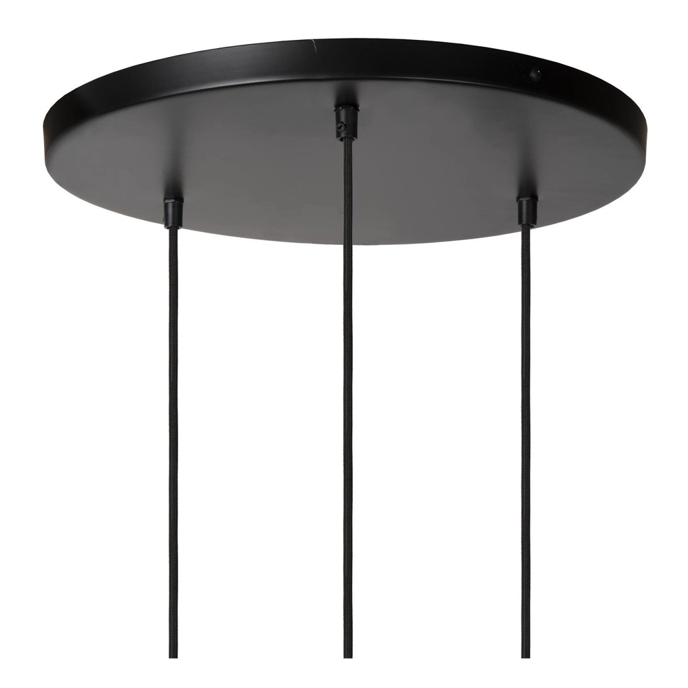 Hanglamp Yunkai Ø 60cm zwart met rotan Lucide 5411212105714