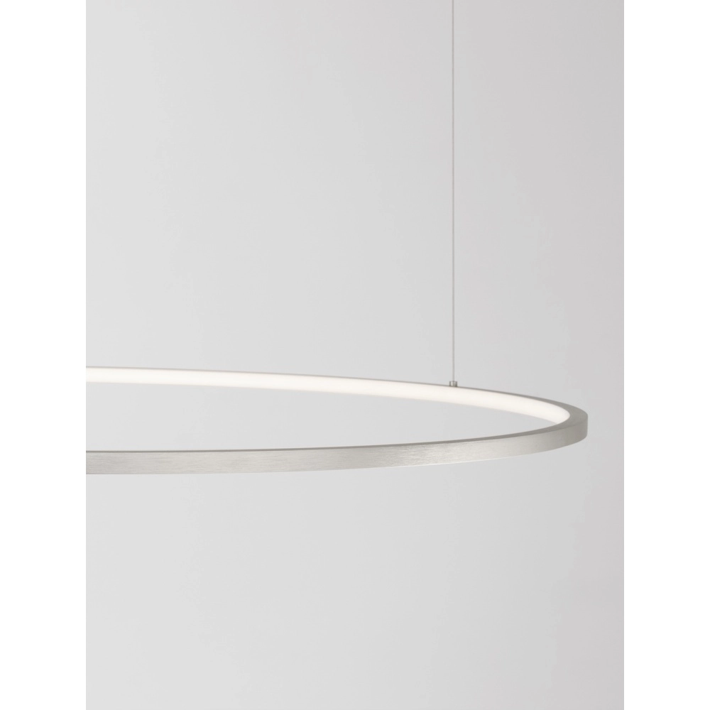 Ronde hanglamp Tarquin zilvergrijs Ø 100cm Lyora 5212017438362