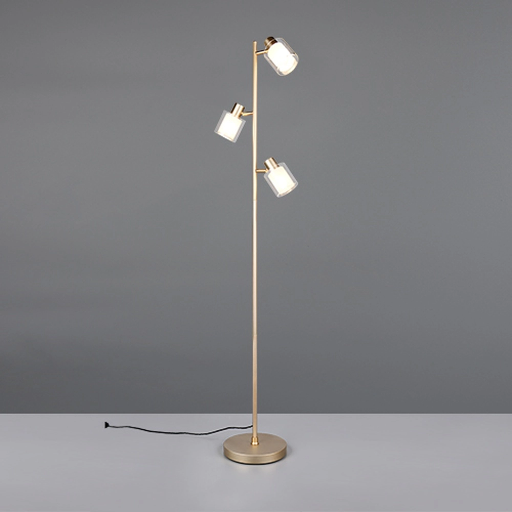 Vloerlamp Neralo goud 3-lichts Trio 4017807702897