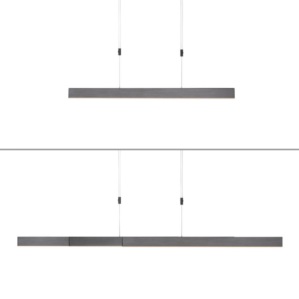 Led hanglamp Pure-Moto geborsteld antraciet Paul Neuhaus 4012248363751