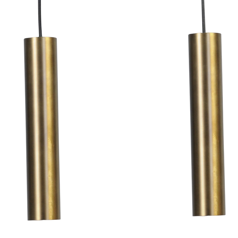 Zwarte eetkamer hanglamp Run 5-lichts cilinders goud Masterlight 8718121204581