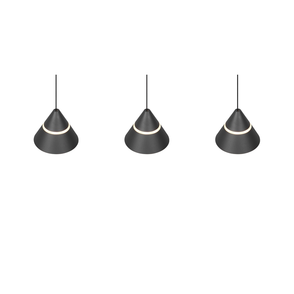 Design hanglamp Romeo 3-lichts zwart Trio 4017807667769