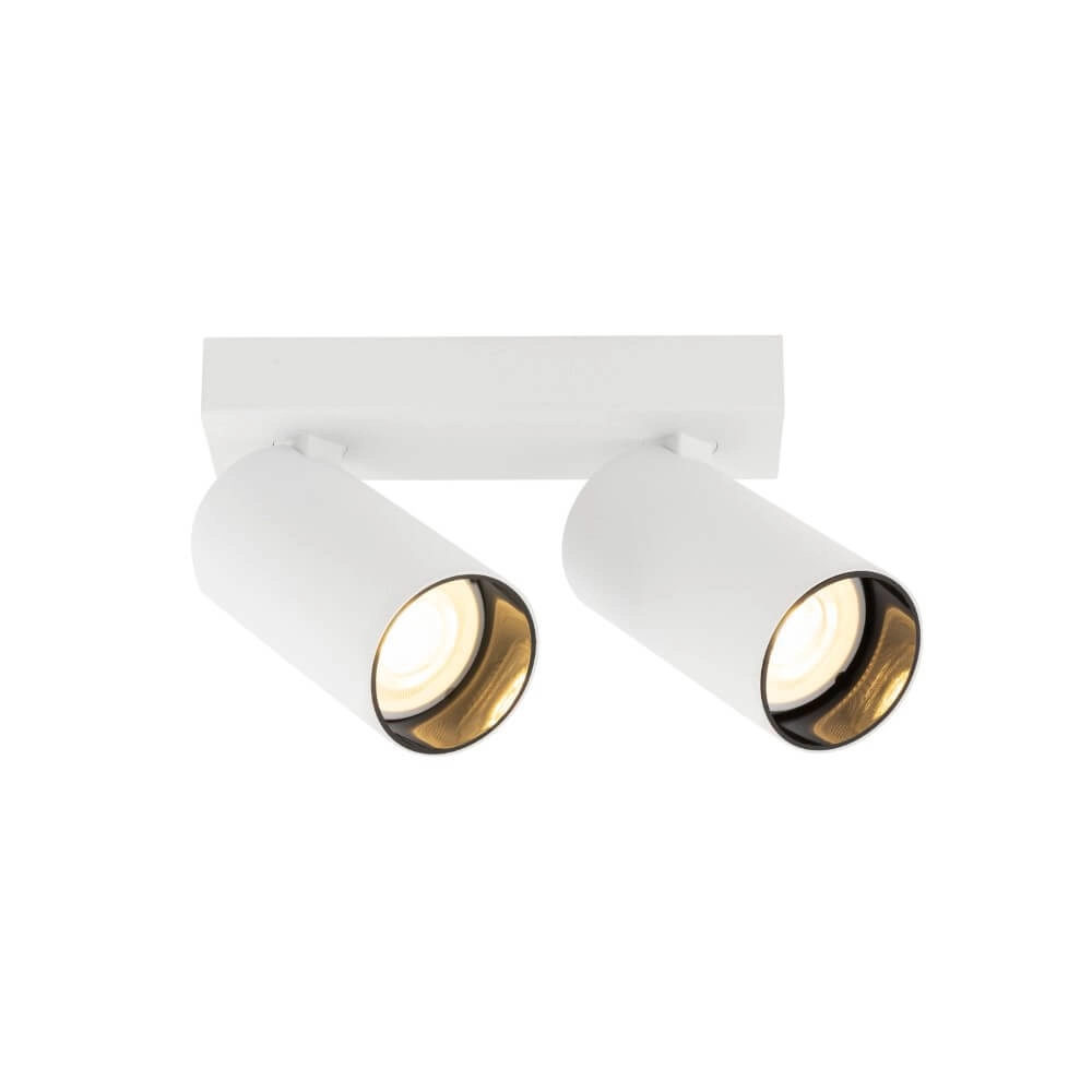 Dubbele opbouwspot Kami Double wit met zwart SLV 4024163288705