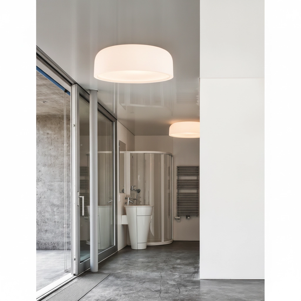 Design plafondlamp Perleto wit Ø 48cm