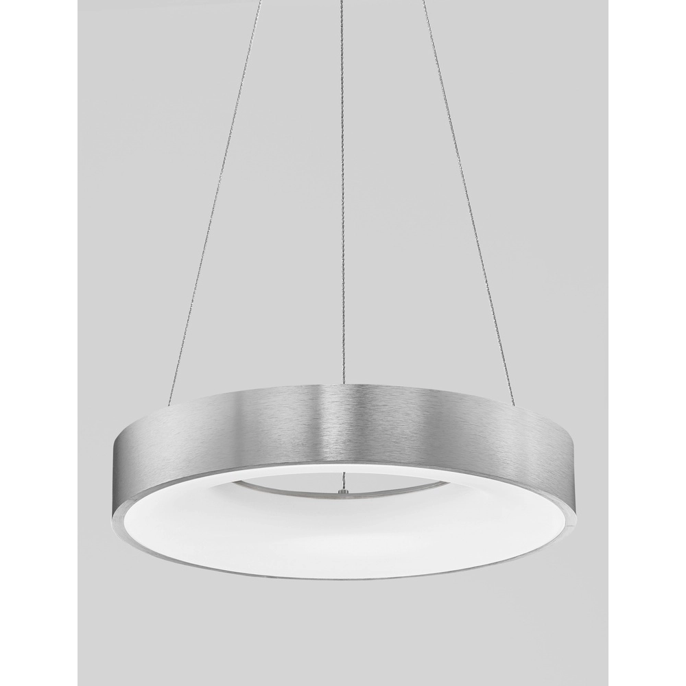 Hanglamp Rando Thin zilvergrijs Ø 38cm Lyora 5212017420183