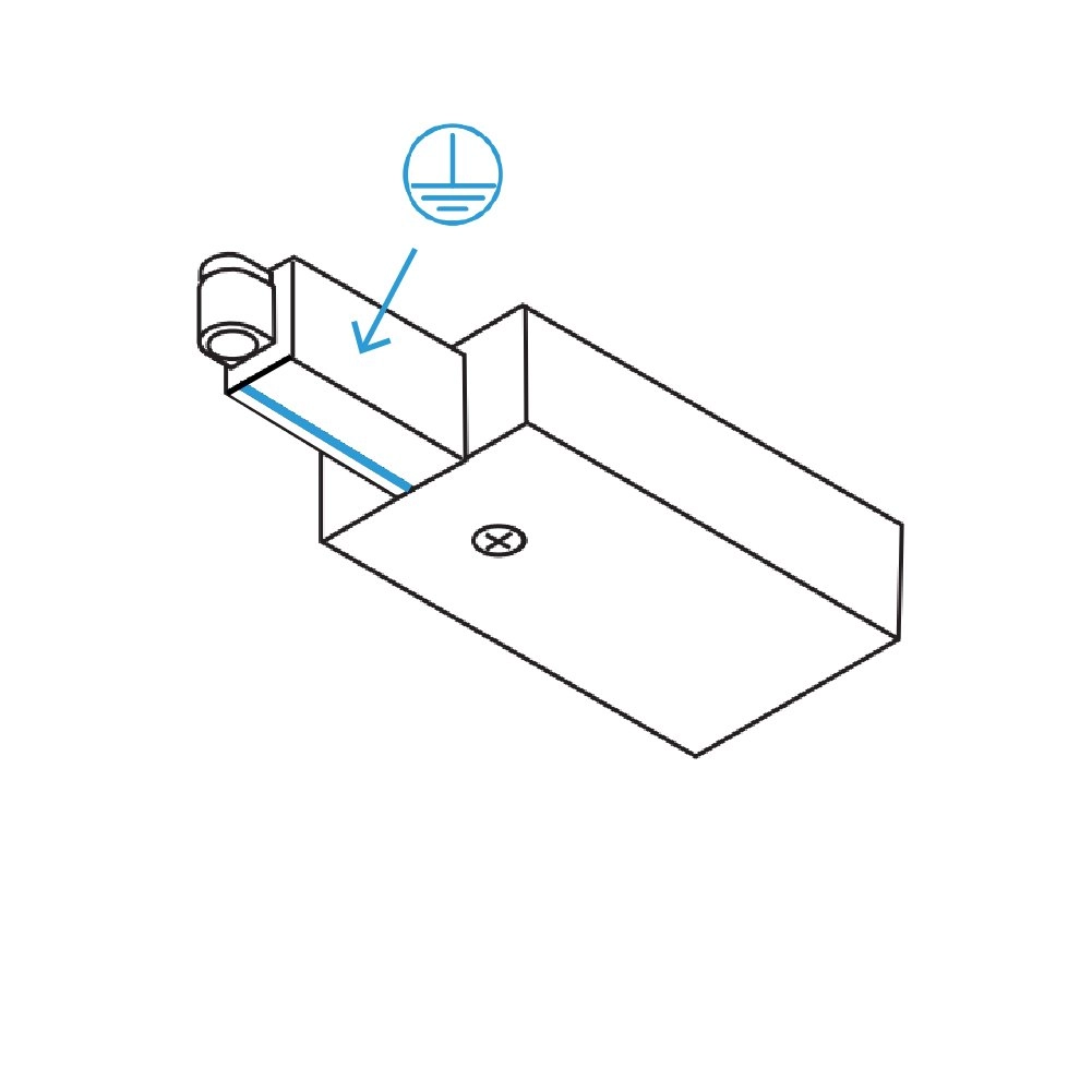 3-fase Supply 2 aarde rechts zwart SLV 4024163122535