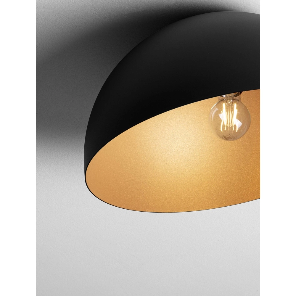 Plafondlamp Onia zwart met goud Ø 40cm Lyora 5212017458117