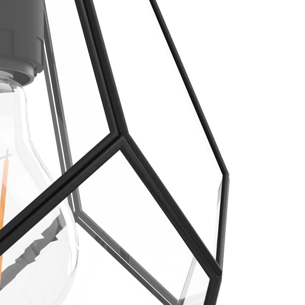 Wandlamp Mardyke zwart met glas Eglo 9002759436452