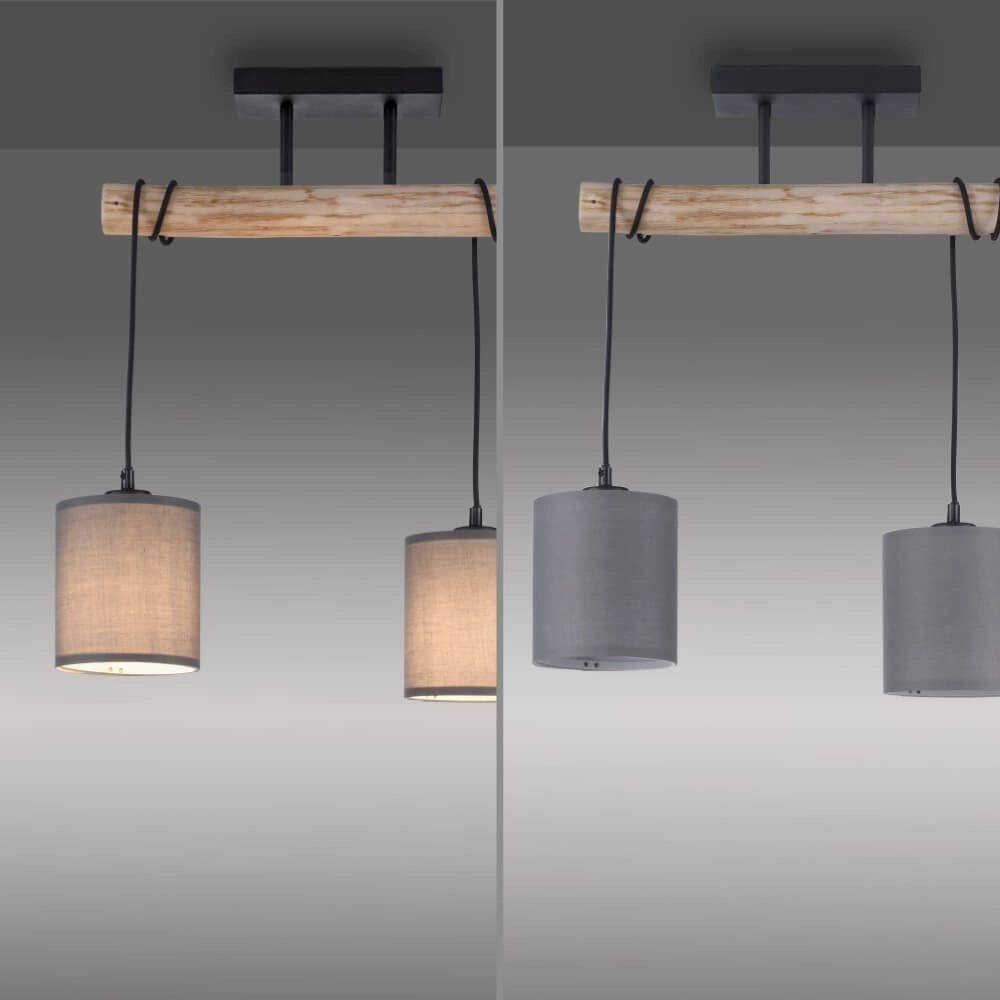 Landelijke plafondlamp Green Tribu taupe Just Light 4043689995164