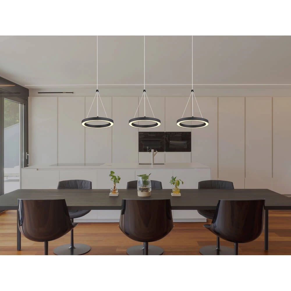 3-lichts hanglamp Grenvix design zwart Globo 9007371450770