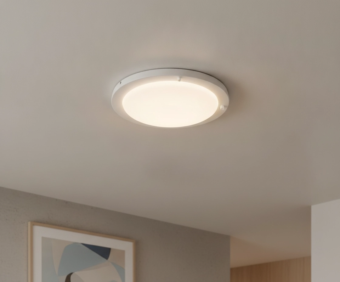 Led plafonnière Yuca Ø 18cm wit