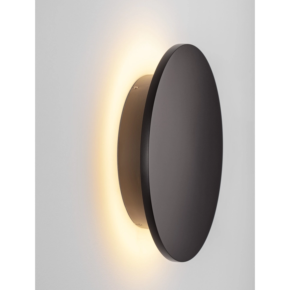 Ronde wandlamp Copper zwart Ø 24cm