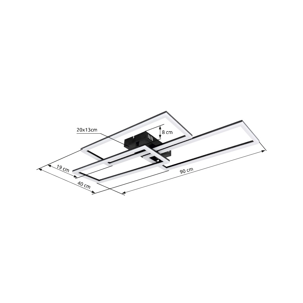 Design plafondlamp Tiny zwart Globo 9007371442874