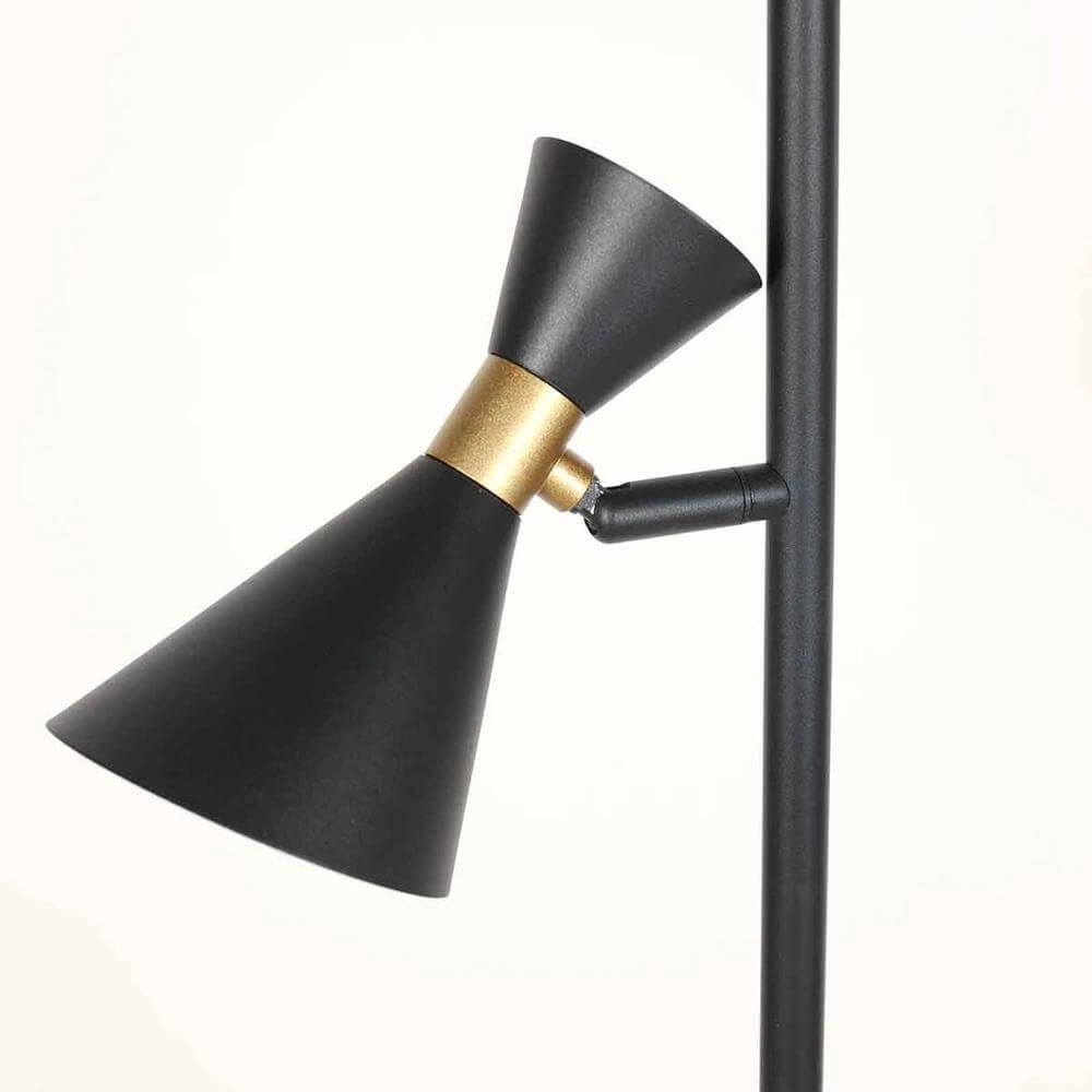Design vloerlamp Preto zwart met goud Steinhauer 8712746176315