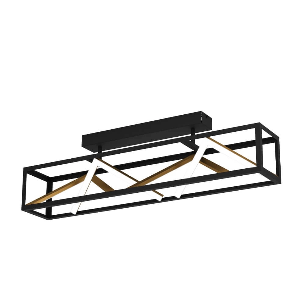 Design plafondlamp Penela zwart met goud