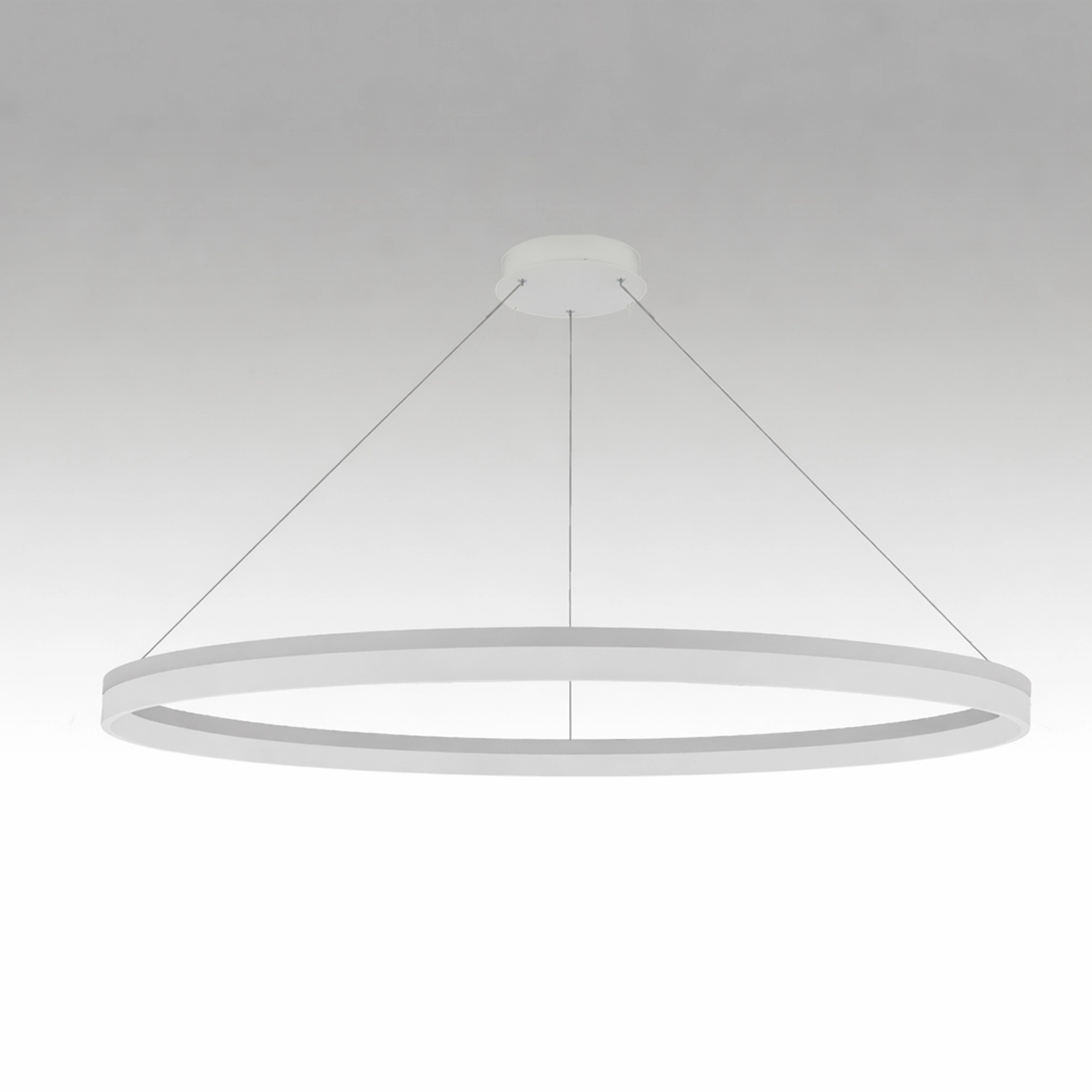 Strakke hanglamp Ara Ø 150cm wit Lyora 5053423307893