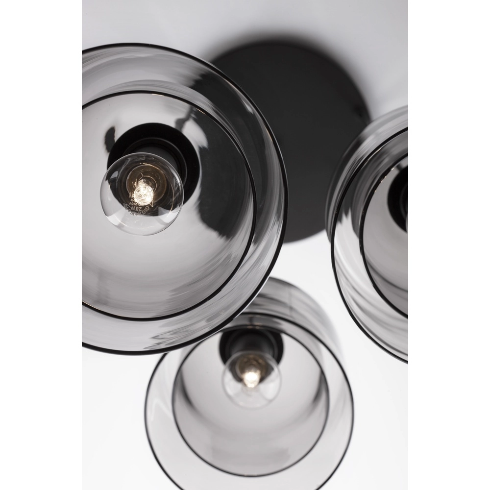 Hanglamp Velor 3-lichts zwart rond Lyora 5212017431189