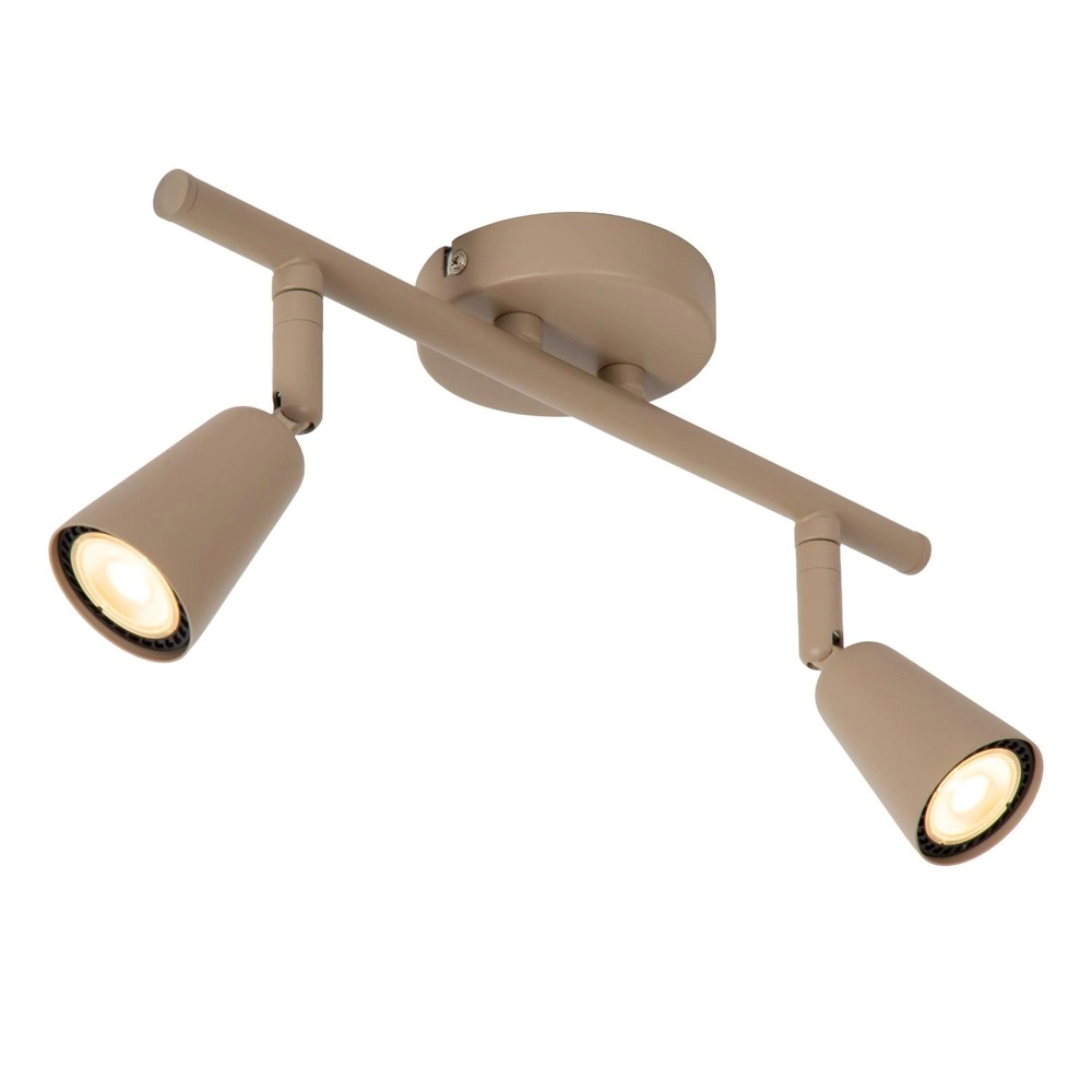 Plafondspot Tiana 2-lichts taupe Lucide 5411212650375