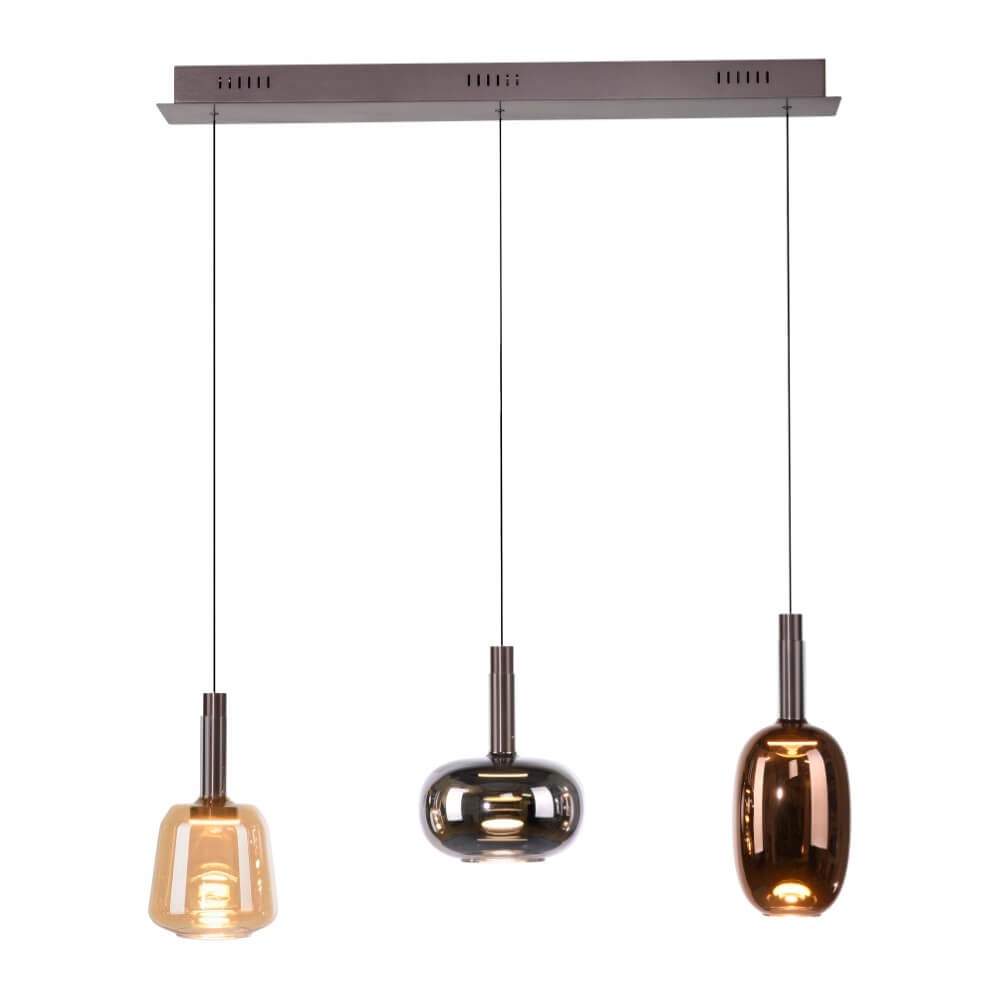 Vrolijke hanglamp Irides 3-lichts recht Paul Neuhaus 4012248383667