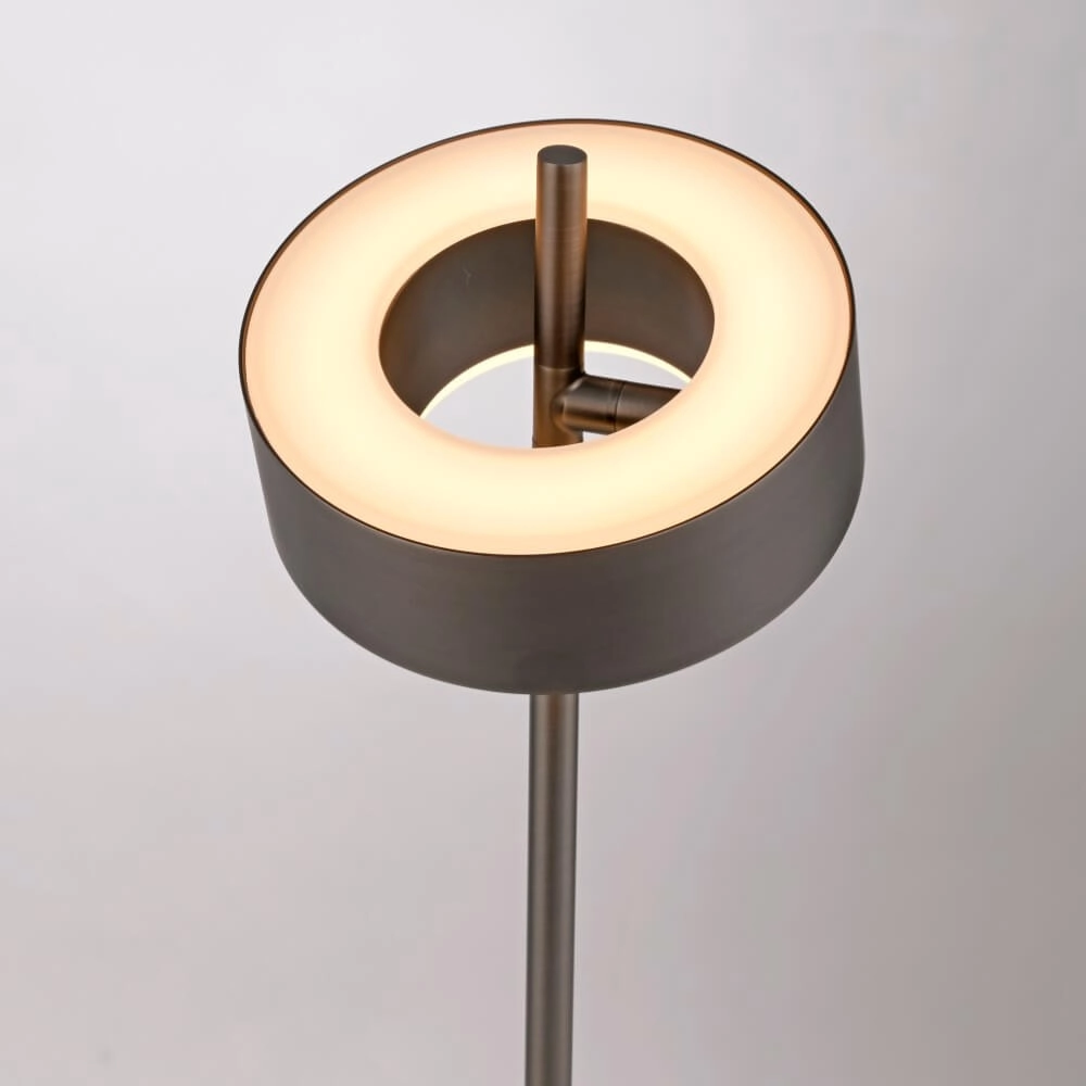 Bruine tafellamp Q-Rotate design Paul Neuhaus 4012248383216