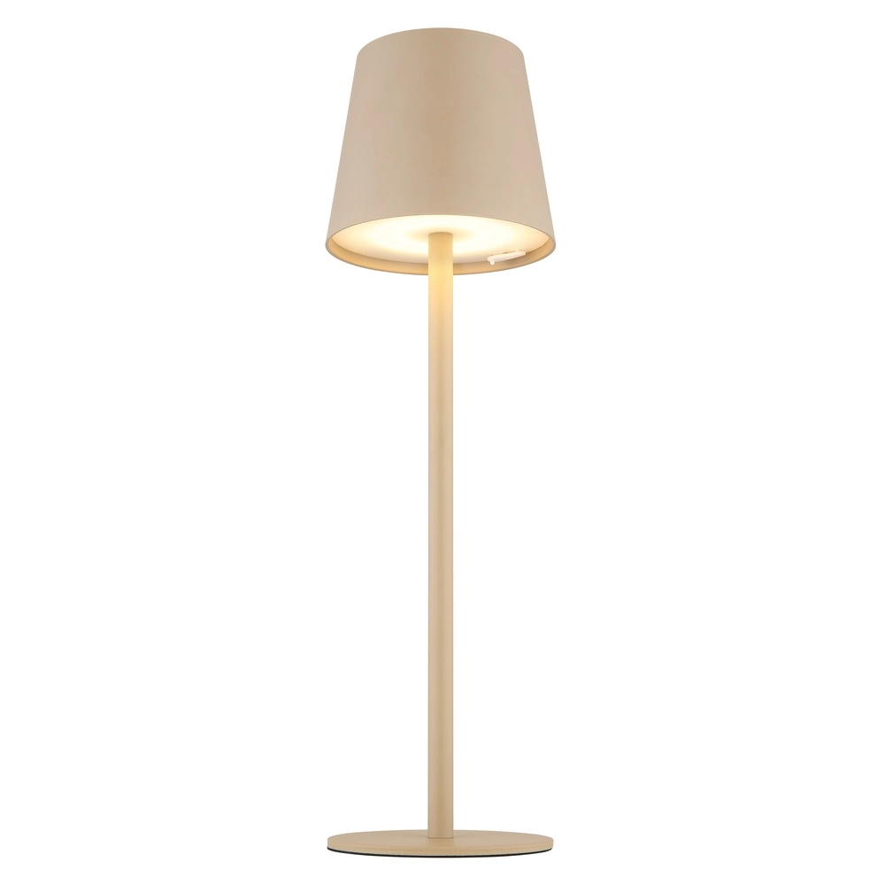 Design tafellamp Vannie zand bruin oplaadbaar Globo 9007371452729